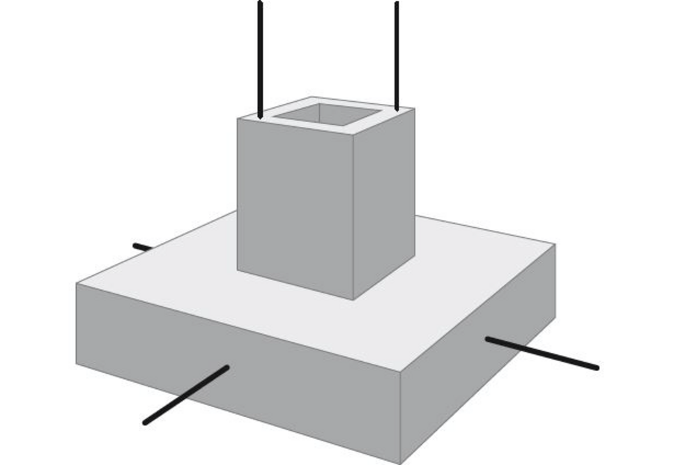 Rysunek fundamentu zamkniętego kołczanu