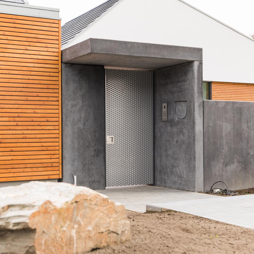 Beton-Eingang von innen