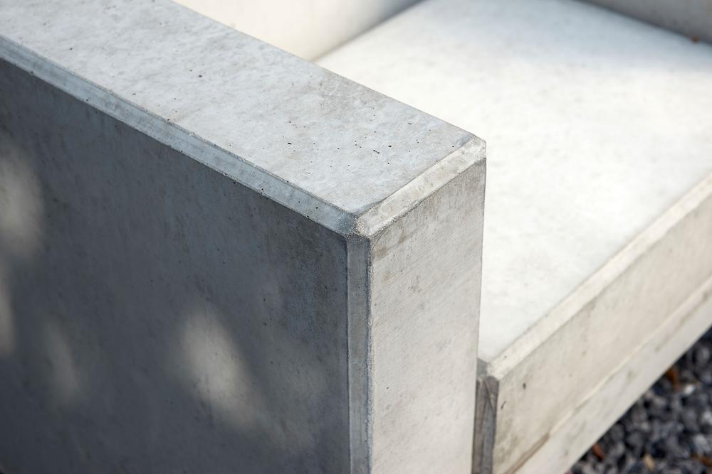 Detail Lehne aus Beton