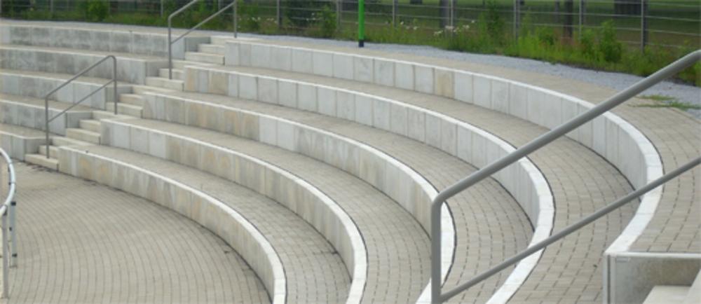 runde Zuschauertribüne